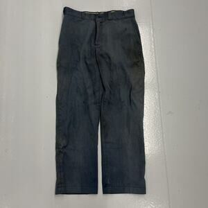 Vintage 60s Navy Cotton/Poly Workwear Chinos 32x28